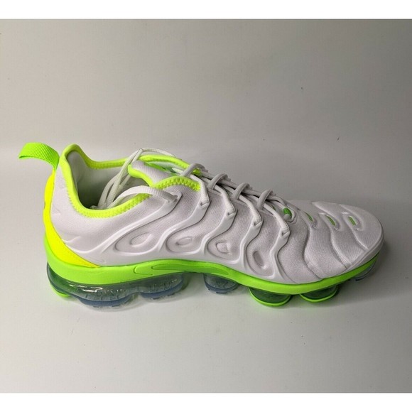 Nike Air VaporMax Plus “Tennis Ball” White/Electric Green DJ5975-100 Sz 10